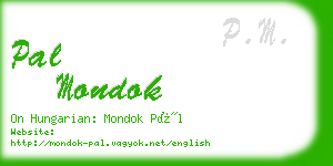 pal mondok business card